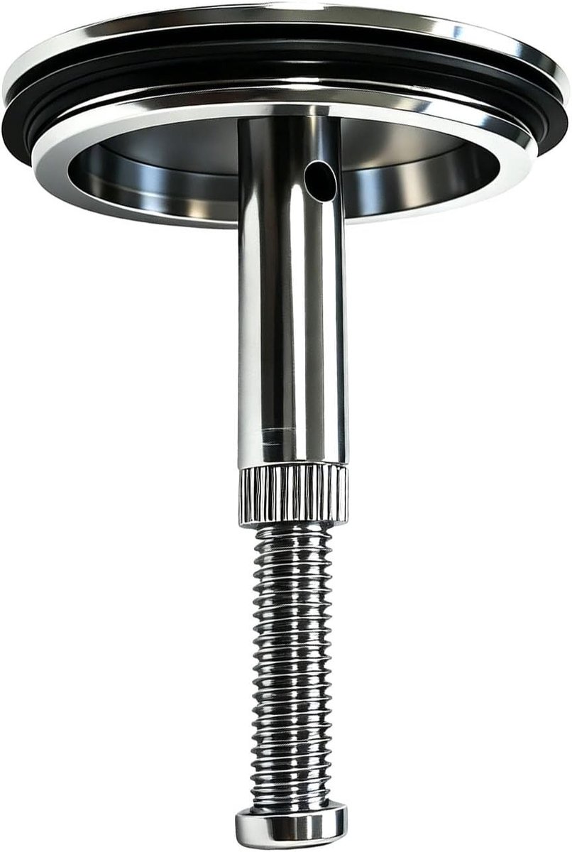 Universele Badstop - Messing - Verstelbaar 45-65 mm - Met Dubbele Afdichting - Voor Badkuipen en Gootstenen