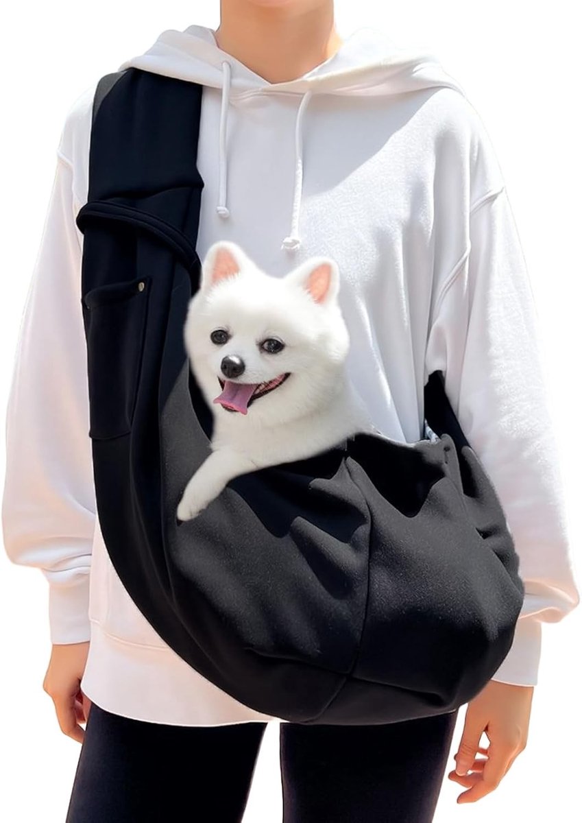 Hondendraagtas - Zwart - 28 x 25 x 7 cm - Polyester - Voor Kleine Honden