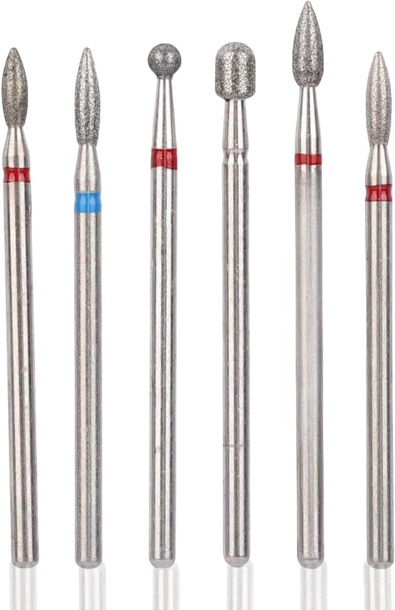 Nagelvijl Bits - Manicure Set - Nagelverzorging - Roestvrij Staal - 6 Delig - Zilver