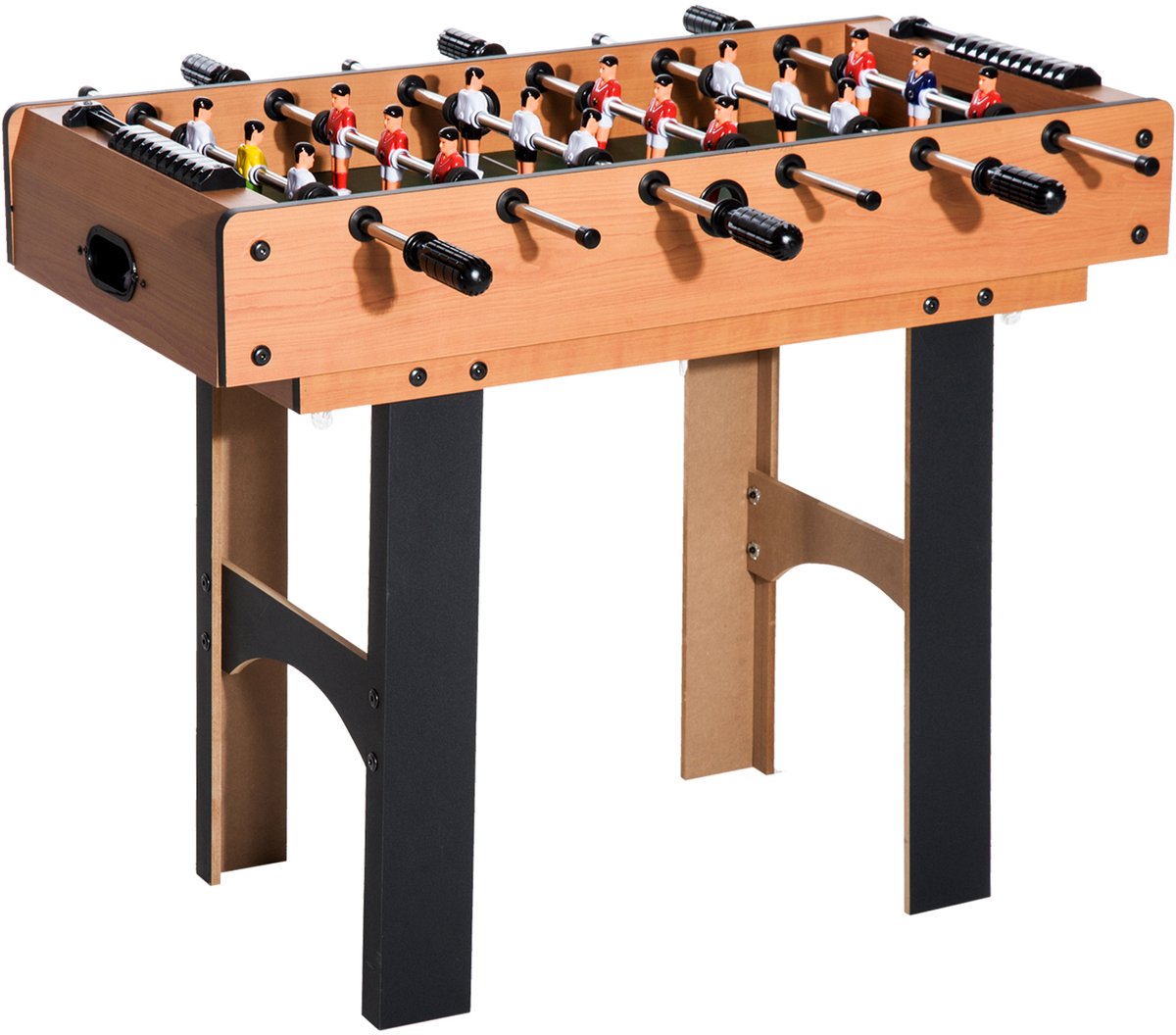 4-in-1 multifunctionele speeltafel: inclusief houten accessoires, 92L x 78l x 80H cm, Pooltafel, Tafelvoetbal, Tafeltennis, Airhockey, Inclusief alle Accessoires, Activiteitentafel