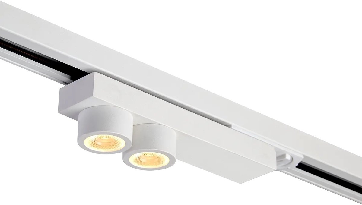 Jutai LED-inzetstuk voor Infinitus railsysteem, 9,3W, 699 lumen, 2700K warm wit, dimbaar, wit aluminium