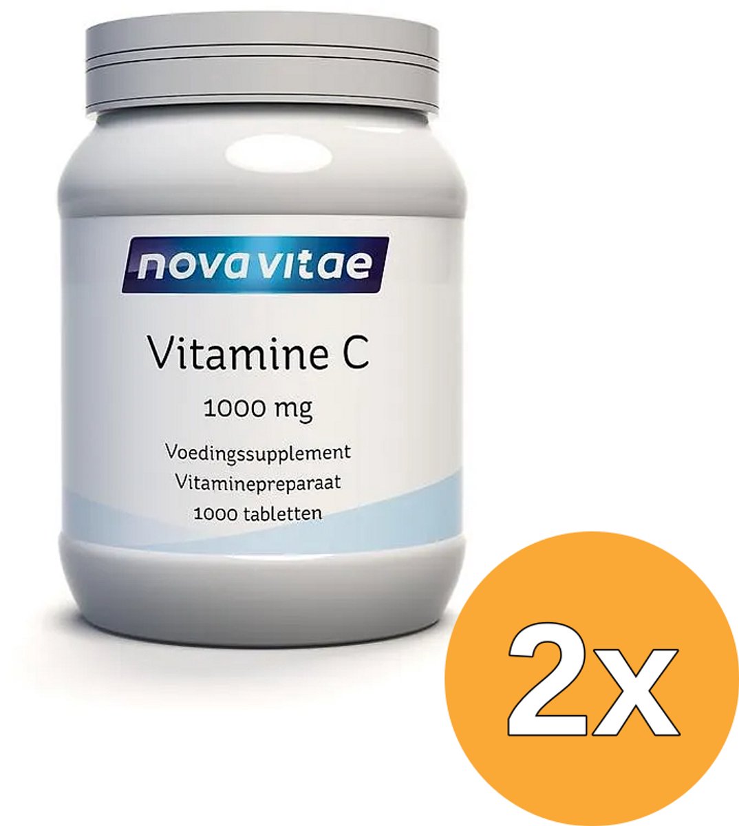 2x Nova Vitae Vitamine C 1000mg (1000 tabletten)