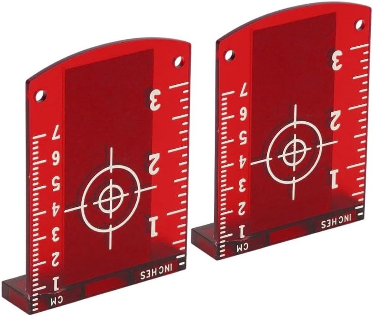 Magnetische Laser Targets, 2 Stuks met Reflectoren voor Nauwkeurige Laseruitlijning en Metingen, Hoog Zichtbaar en Duurzaam