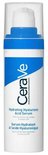 CeraVe Hydrating Hyaluronic Acid Serum met 3 essentiële ceramiden en vitamine B5. Blauwe en witte pompflacon.