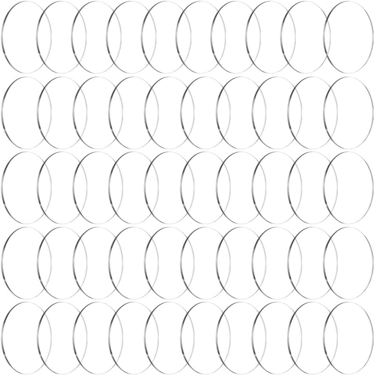 50 Stuks 40x2mm Duidelijke Ronde Miniatuurbases van Acryl voor Wargaming, Bordspellen en Verzamelfiguren