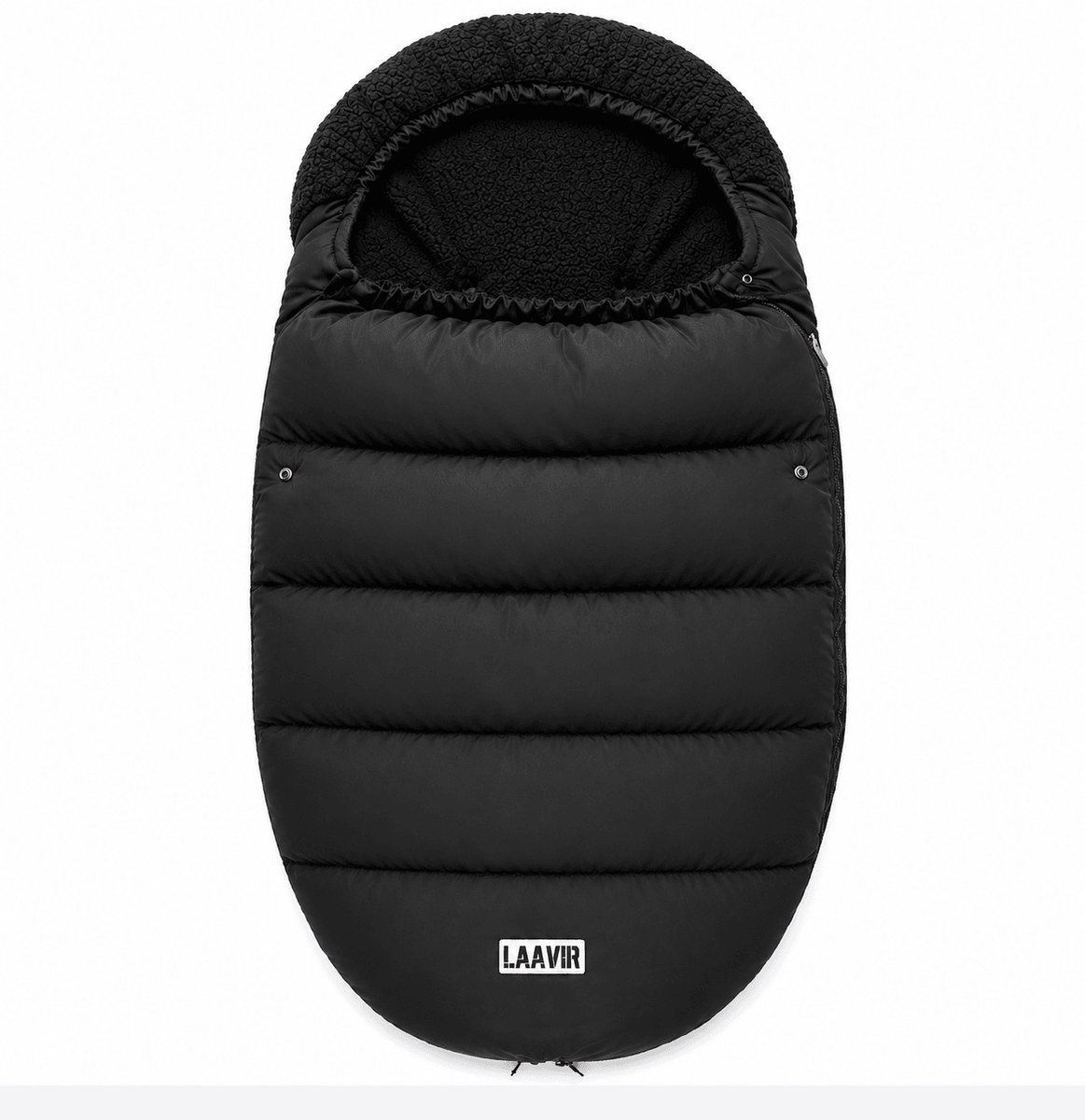 Laavir® Voetenzak Buggy Kinderwagen - Universele Voetenzak Baby - Warm en Winddicht - Zacht en Comfortabel - Geschikt voor 3 en 5 puntsgordel - Zwart