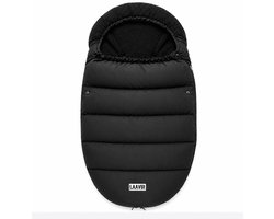 Laavir® Voetenzak Buggy Kinderwagen - Universele Voetenzak Baby - Warm en Winddicht - Zacht en Comfortabel - Geschikt voor 3 en 5 puntsgordel - Zwart