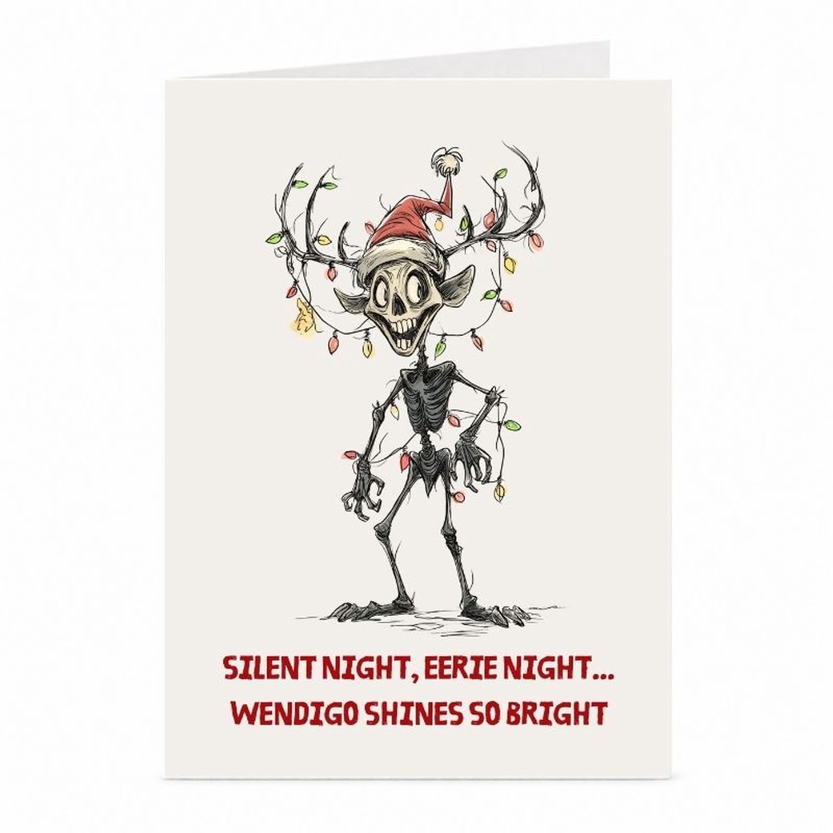 Wendigo - Kerstkaart - JustTheCardGuy - A6 met envelop