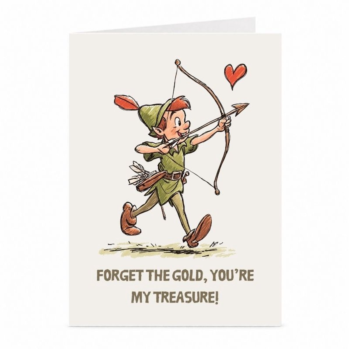 Robin Hood - Valentijnskaart - JustTheCardGuy - A6 met envelop