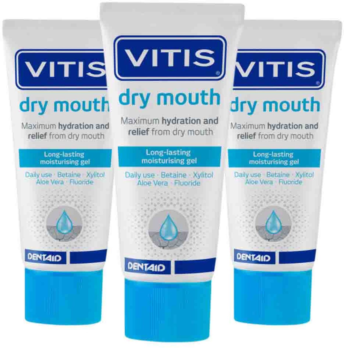 Vitis Droge Mond Mondgel - 3 x 50 ml - Voordeelverpakking