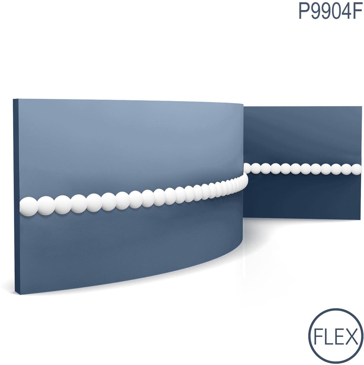 Wandlijst Orac Decor P9904F PEARL Fries Flexibele lijst Decorative element Kroonlijst Lijstwerk Sierlijst Art déco stil wit 2 m