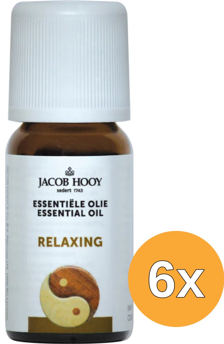 6x Jacob Hooy Relaxing olie (10 ml)
