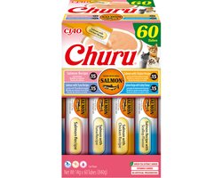 Inaba Ciao Churu Creamy Puree Liquid Kattensnack Zalm variëteiten 60x14g