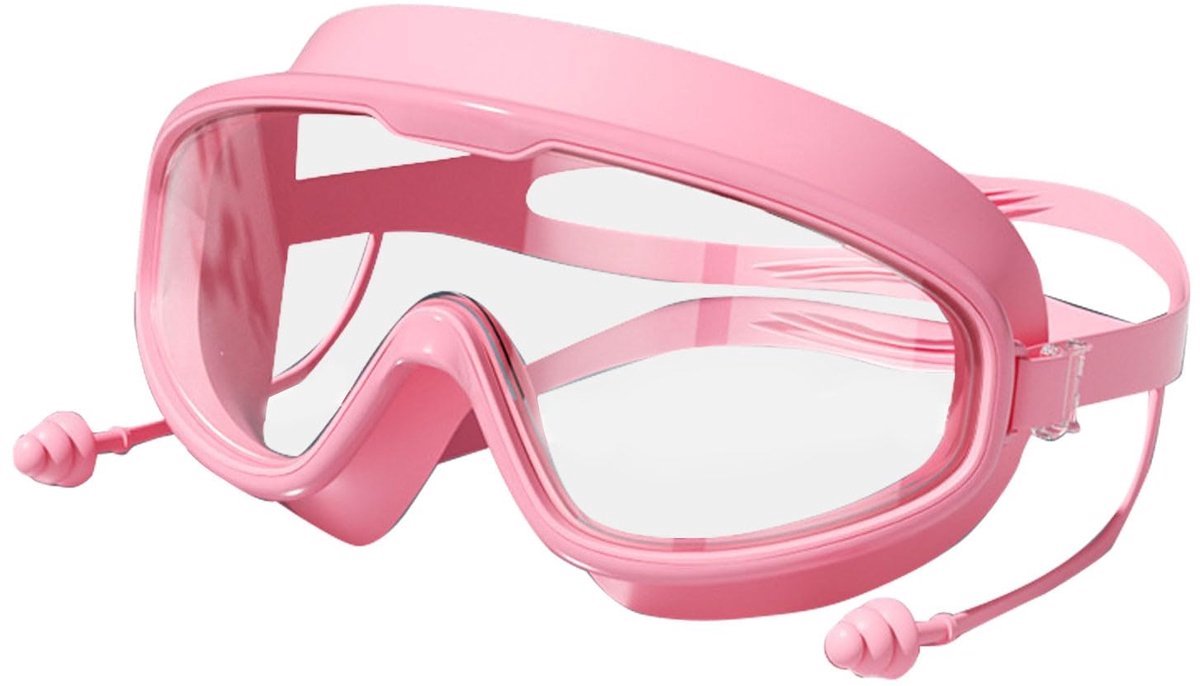 Casalora® Zwembril Volwassenen – Anti Fog Zwembril met UV400 Bescherming – Lekvrije Zwem Goggles met Breed Zicht 180° voor Heren, Dames en Jeugd – Roze