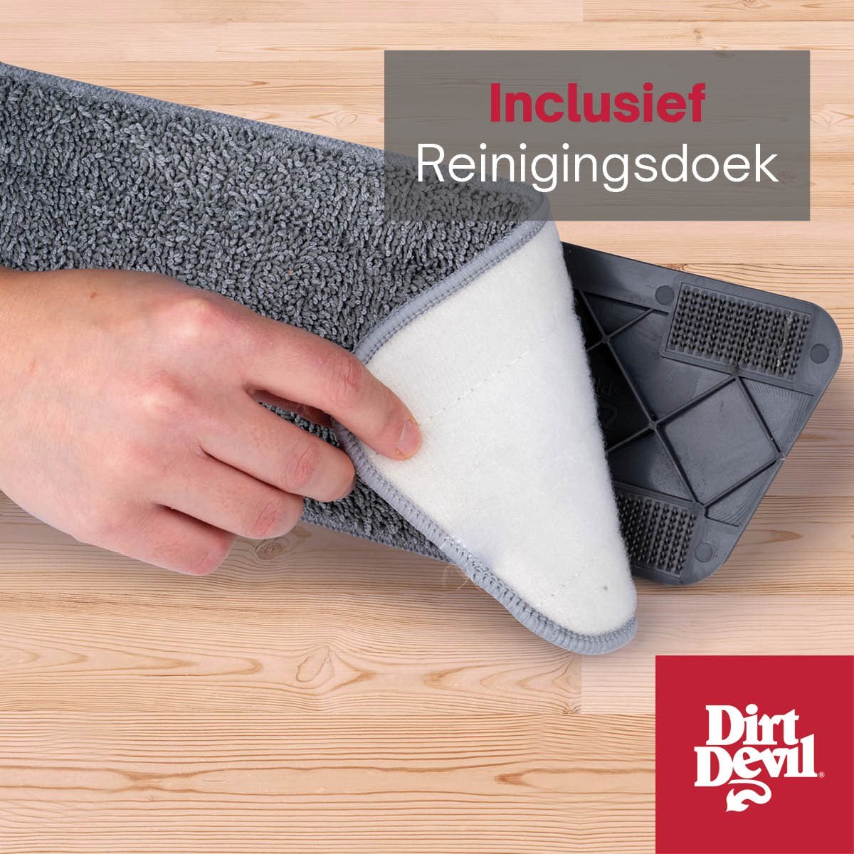 Dirt Devil Dweil met Sprayfunctie - 360° Roterende Dweil - Incl. Dweildoek - Voor Nat en Droog Gebruik