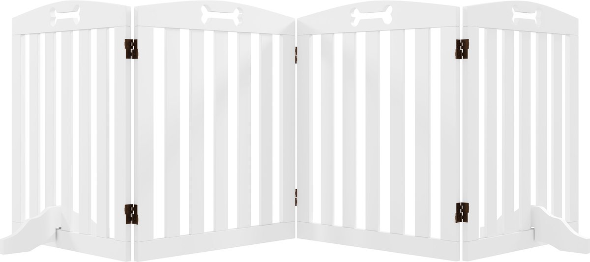 PawHut-Huisdierhekje-MDF-207,5x30x61cm-Wit
