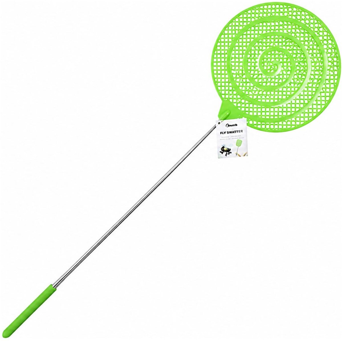 Concorde Vliegenmepper compact - Uitschuifbaar tot 60 cm - groen - Insecten killer