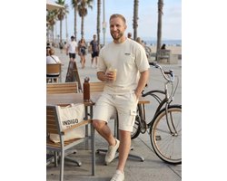 Indigo Denim - Jogging Huispak Katoen - Off White - Cargo