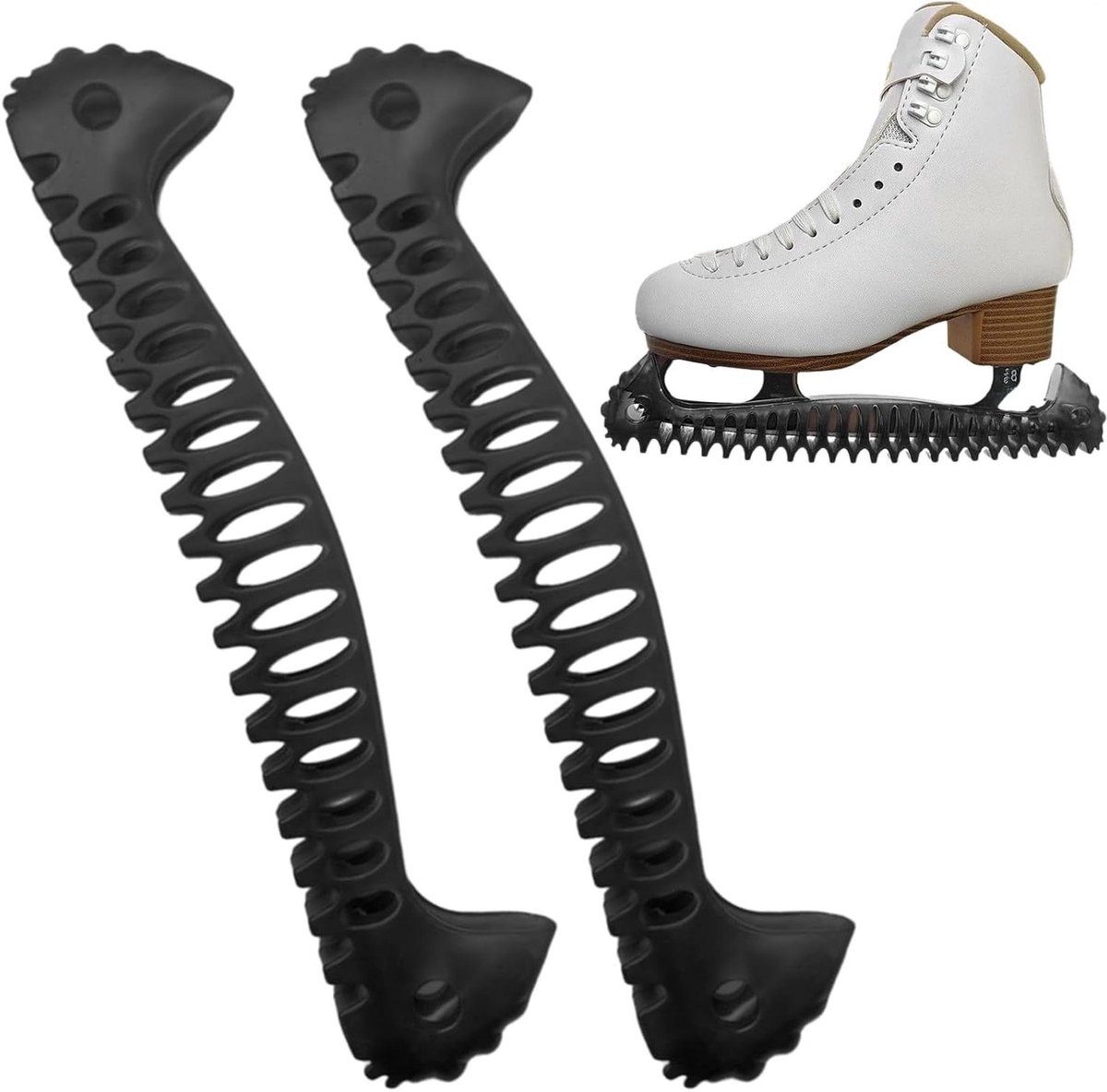 Schaats Soakers - Schoenhoezen - Schaatsen Beschermen - Elastisch Rubber - 35 cm - Zwart