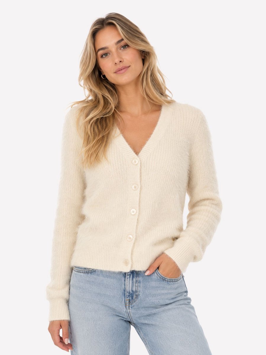 Red Button vest fuzzy SRB5115 maat S