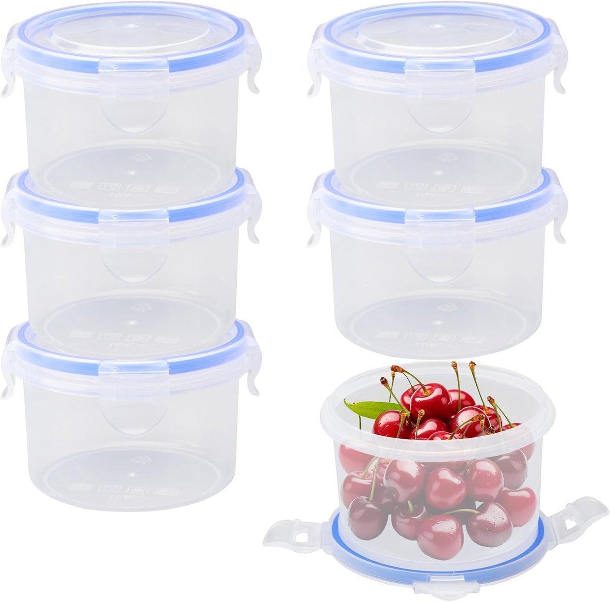 Transparante Vershouddozen - 300 ml - 10 x 9 x 6,5 cm - Luchtdichte Kunststof Bewaardozen - Voor Voedselopslag