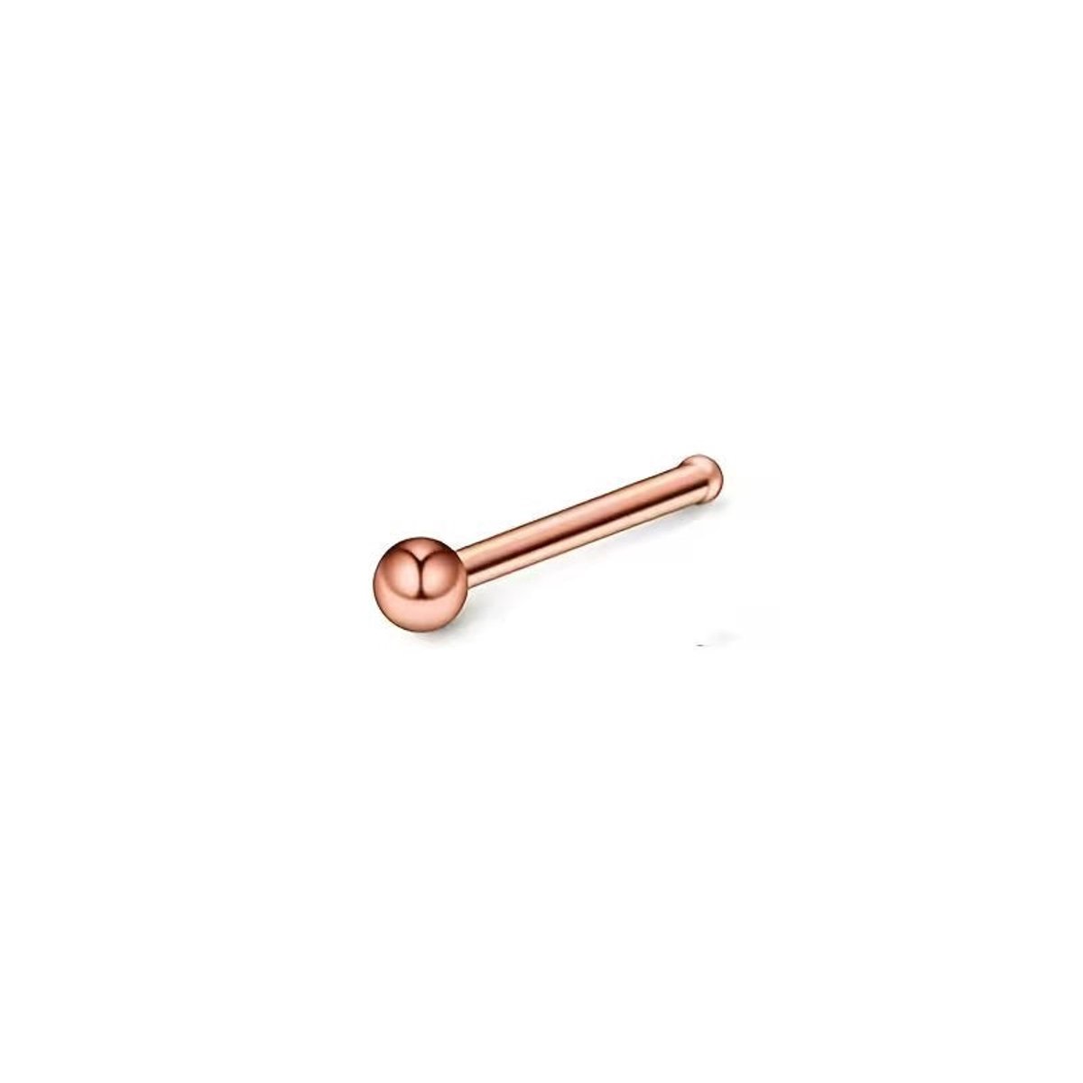 Stalen Neuspiercing Rosegoudkleurig Bolletje – 2mm Neusvleugelpiercing Dames