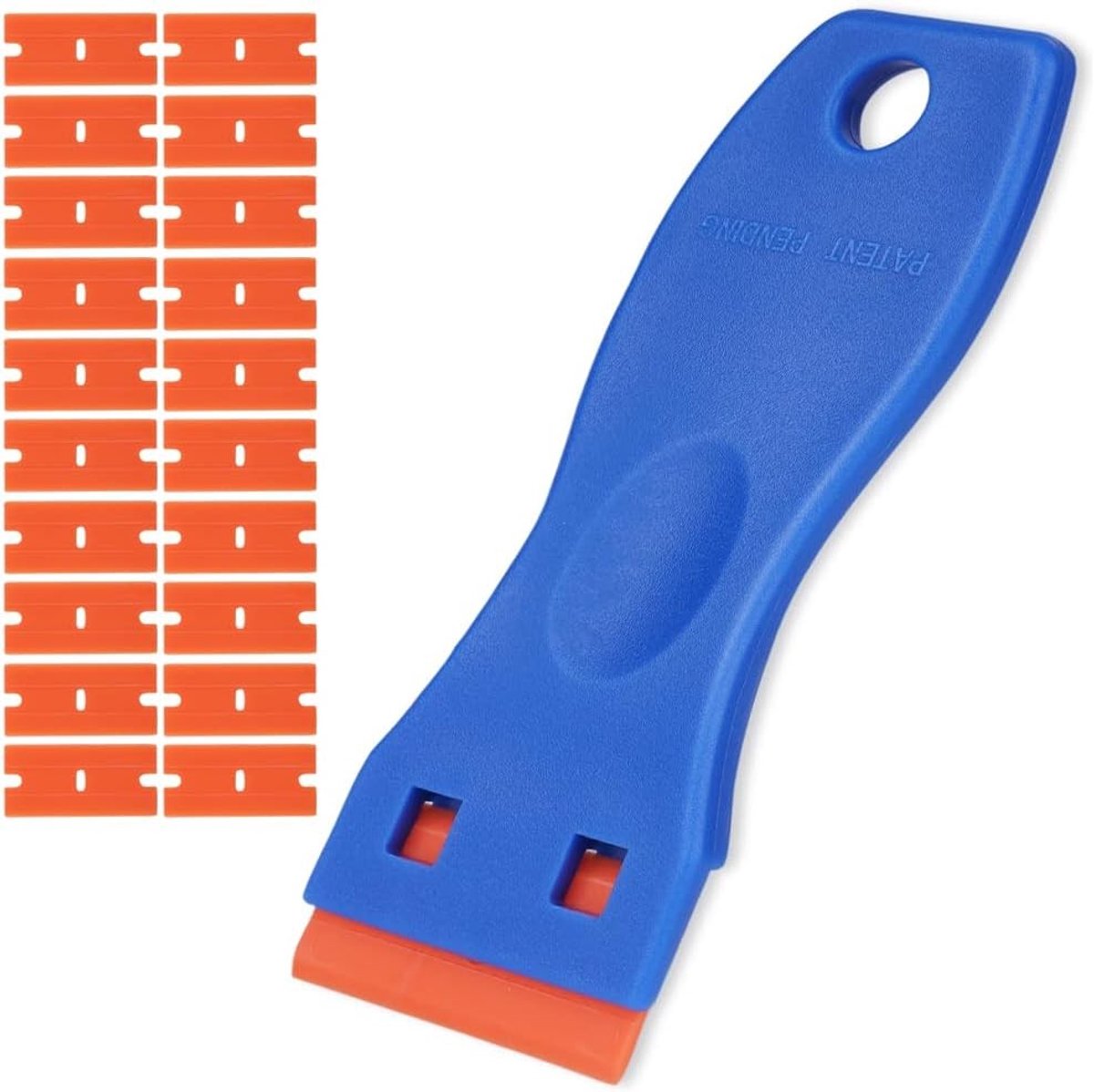 Plastic Schraper met 20 Vervangbare Bladen - Ideaal voor Huishoudelijk Gebruik en Klussen