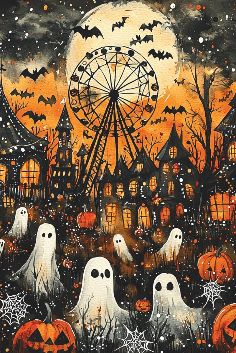 Halloween Carnival Notebook - 6 x 9 College Ruled Journal - 120 Pages - Matte Cover - ShopVlot