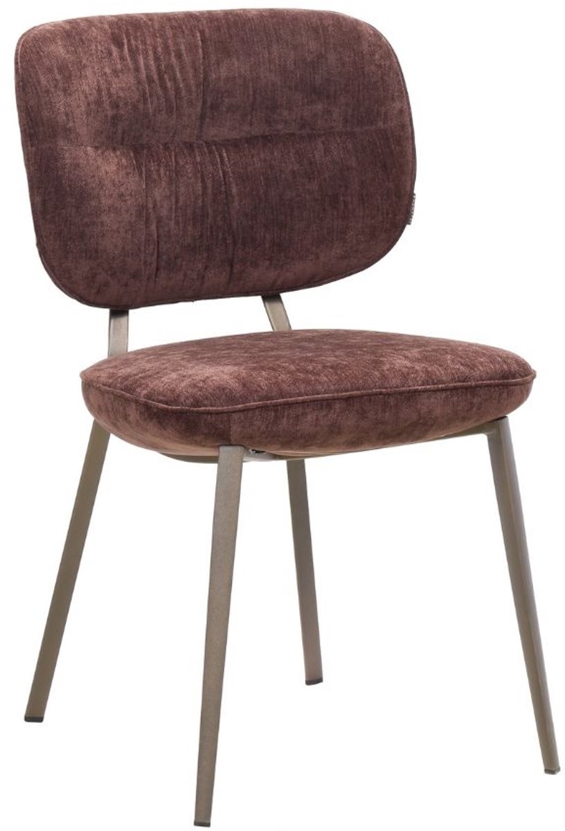 Bronx71® Eetkamerstoel Rosa velvet bruin - stoel