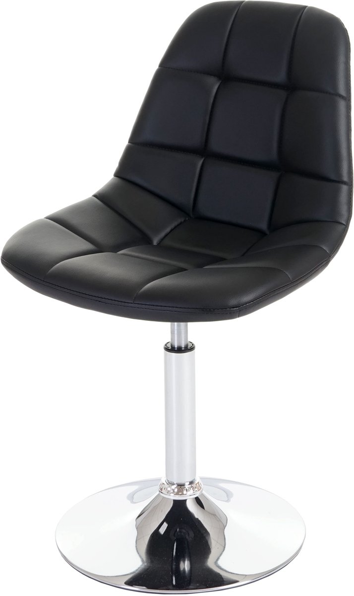 MCW Set van 2 eetkamerstoelen MCW-A60, draaistoel, chroom ~ kunstleer zwart