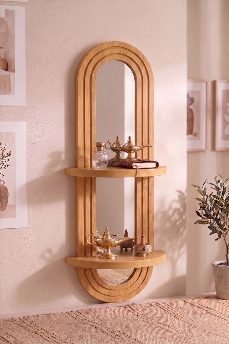 Asir - Wandplank - Eiken - 26 x 13 x 70 cm