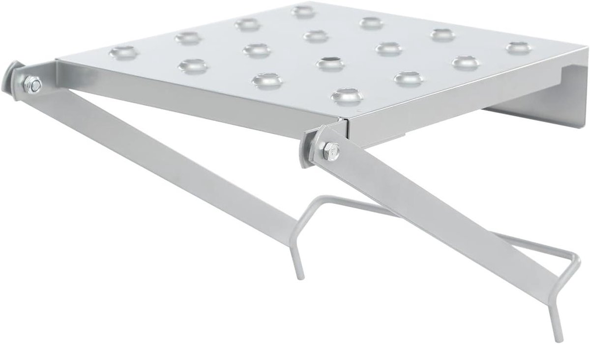 Ladder Werkplatform - Opstapje Ladder - Schilderwerk - Inklapbaar Ontwerp - Belastbaar 150 kg - Zilver