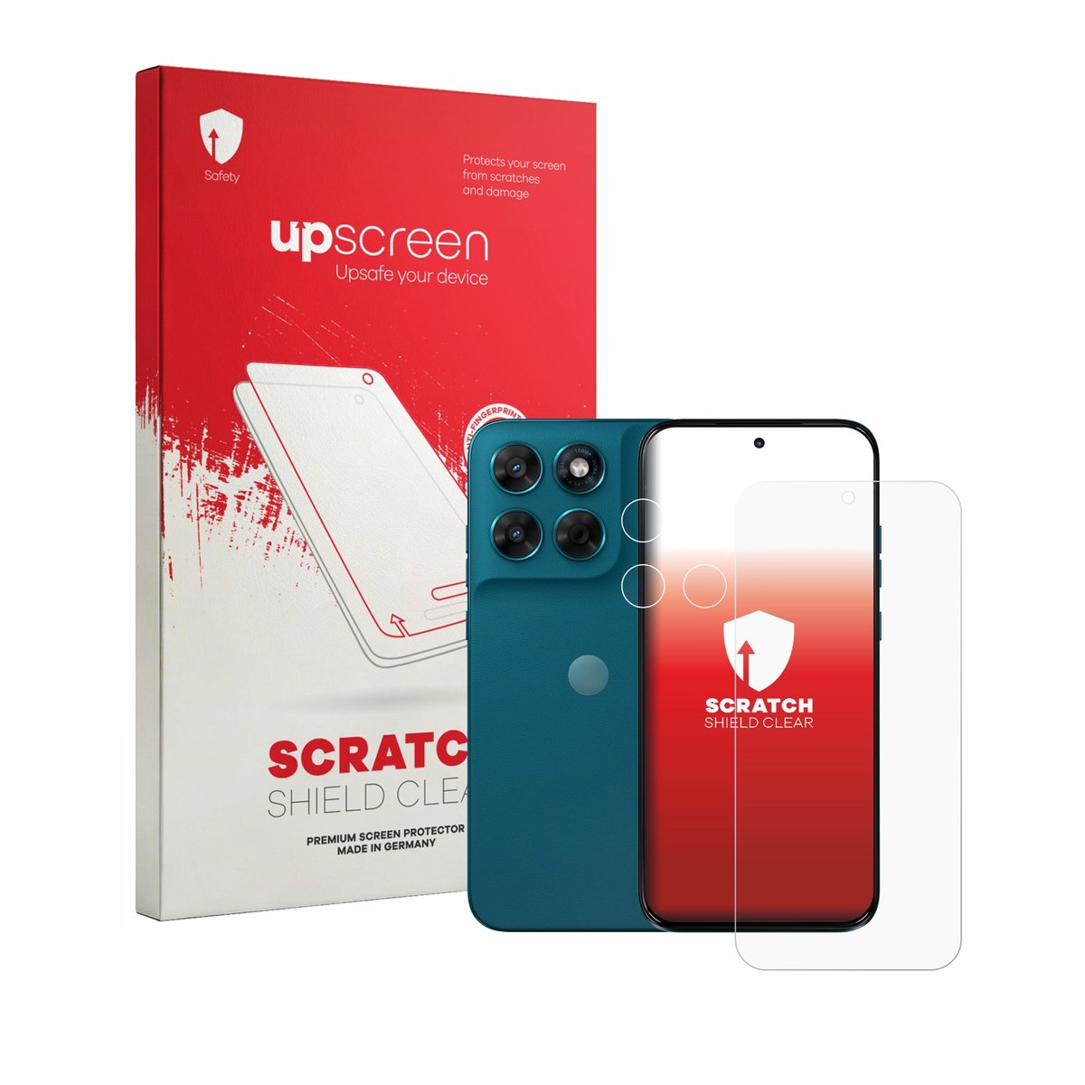 upscreen - Screenprotector voor Motorola Moto G77 (Voor+Camera) - Folie Beschermfolie transparant