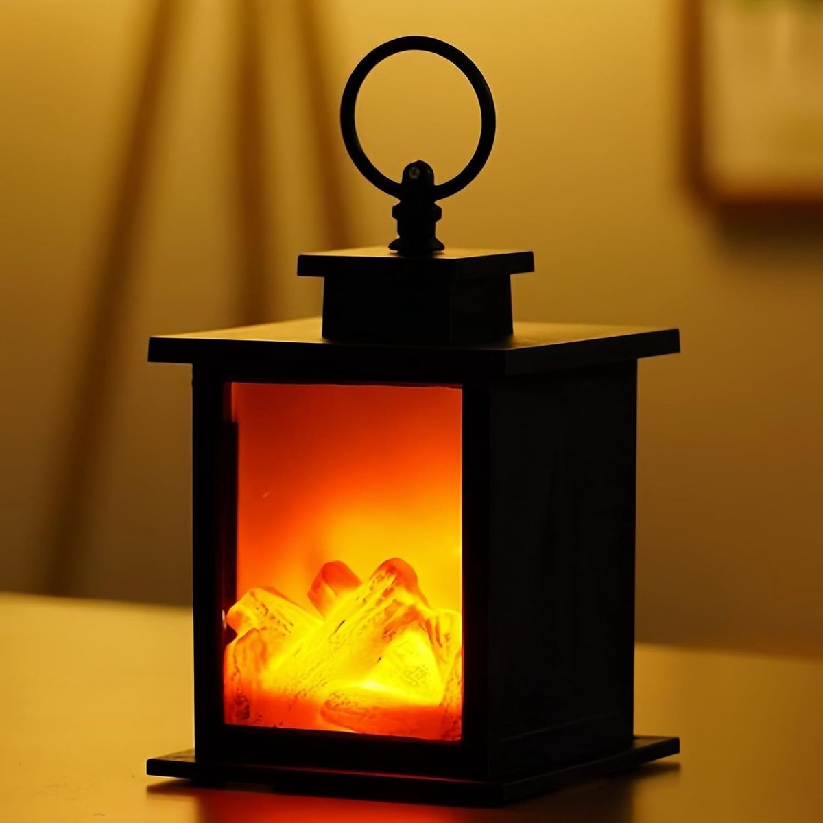 Haardlamp met Realistisch Vlameffect - Klein - 12 x 12 x 18,3 cm - Decoratieve LED Vlamlicht voor Binnen en Buiten