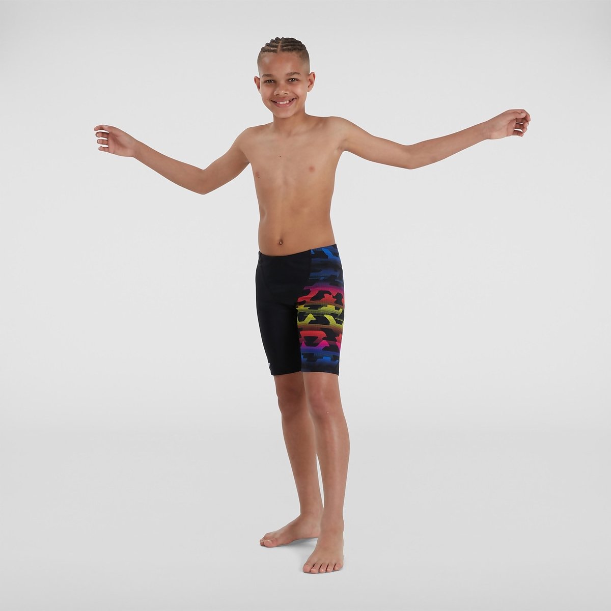 Speedo - Digital Allover V Cut Jammer - Zwart/Blauw/Geel