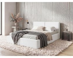 BMS PAX 160x200 Bedroom Bed with Mattress and Storage, White