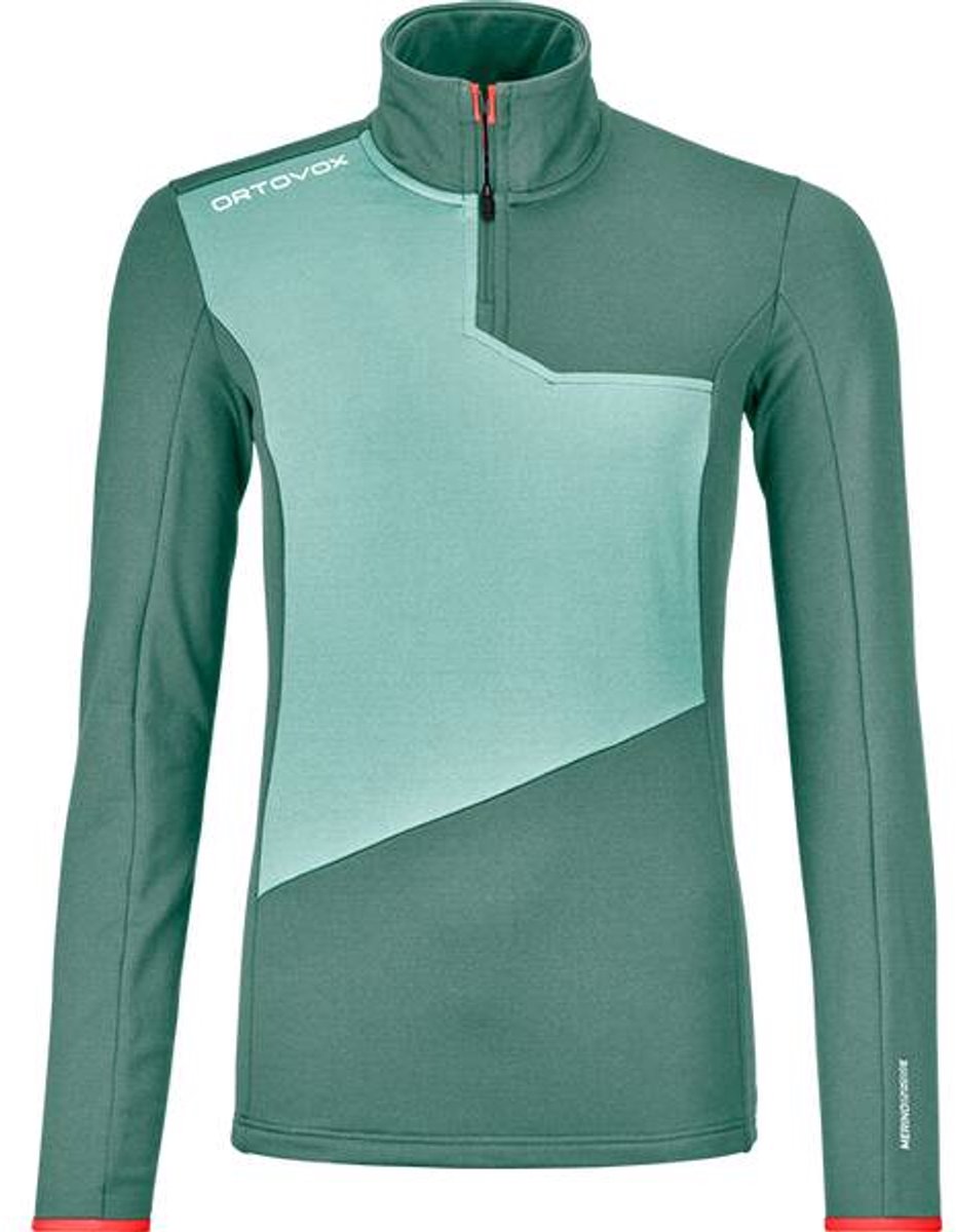 ORTOVOX Fleece Light Zip Neck W - Trui - Arctisch-Grijs - L