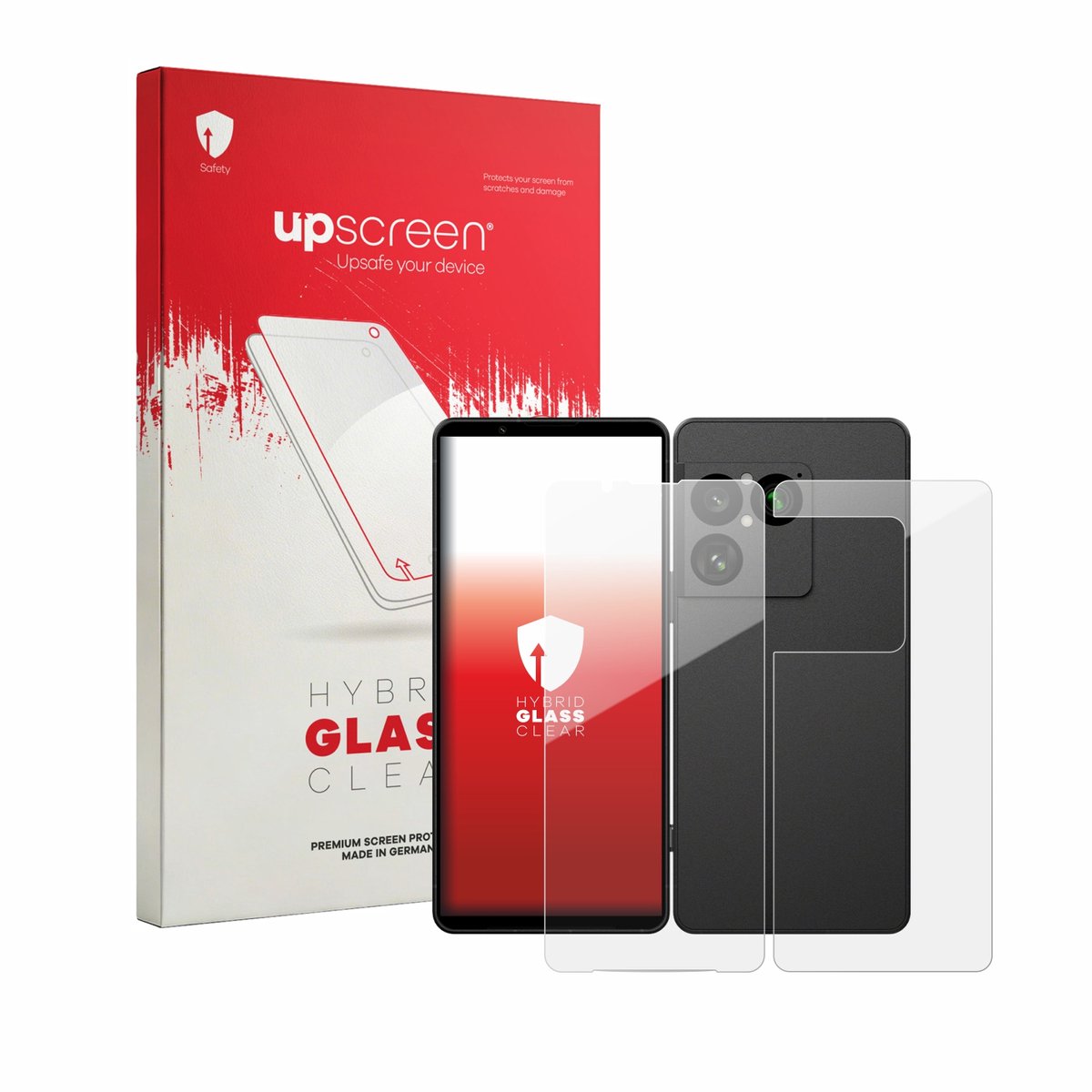 upscreen - Screenprotector voor Sony Xperia 1 VIII (Voor+Achter) - Folie Beschermfolie Beschermglas transparant