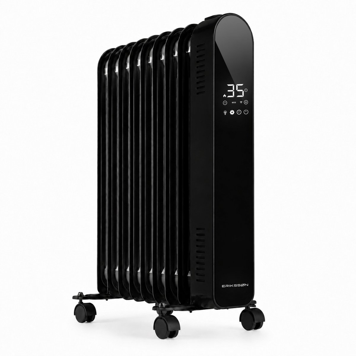 Erikssøn Olieradiator - Verstelbare Thermostaat - Oliekachel - Elektrische Kachel - Zwart