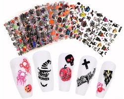 Nagelstickers - 24 vellen - Halloween nagelstickers - Herfst Nagelstickers - Zelfklevend nageldecoratie - Nagelstickers Nail Art - Nail Decals - Nail art set - Nail Wraps - Nagelstickers Happy Halloween - Halloween Cadeau - DIY Nail Art - Multi