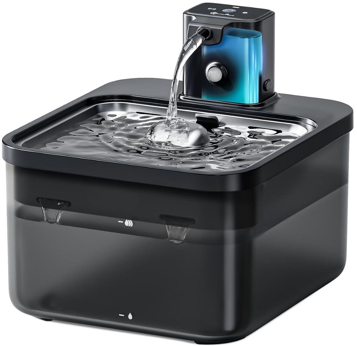 NIVA® Drinkfontijn - Waterfontein - Drinkfontijn Katten - Zwart - 21cm x 19cm x 14cm
