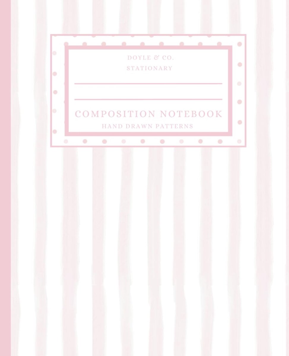 Composition Notebook: Light Pink Stripes - ShopVlot