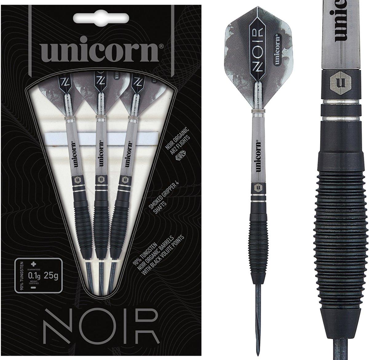 Unicorn Noir Shape 1 90% - Dartpijlen