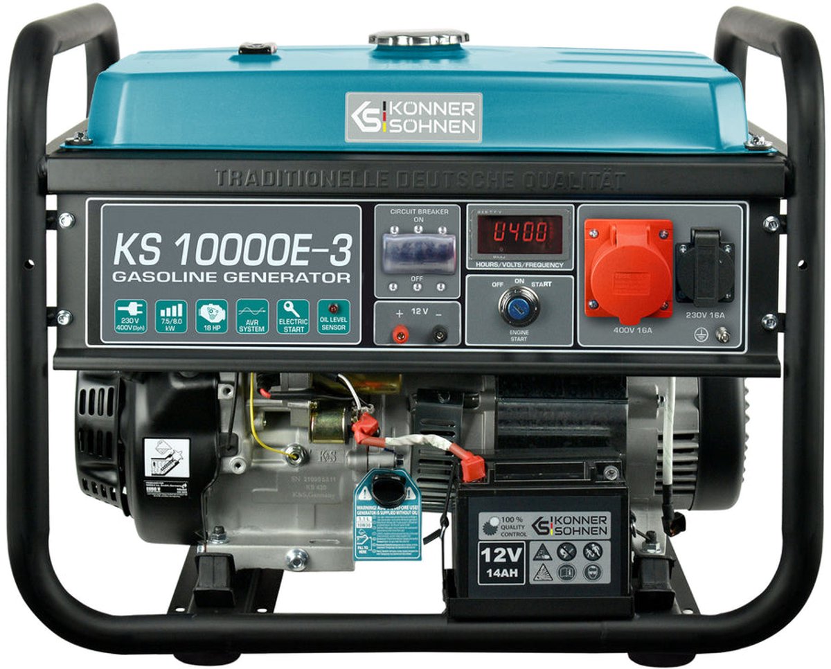 Benzinegenerator Könner & Söhnen KS 10000E-3 - 8 kW - 400V driefasig