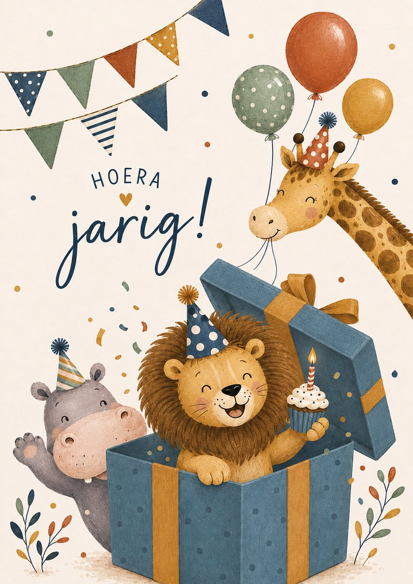 Kaart cadeau - Blauw - A6