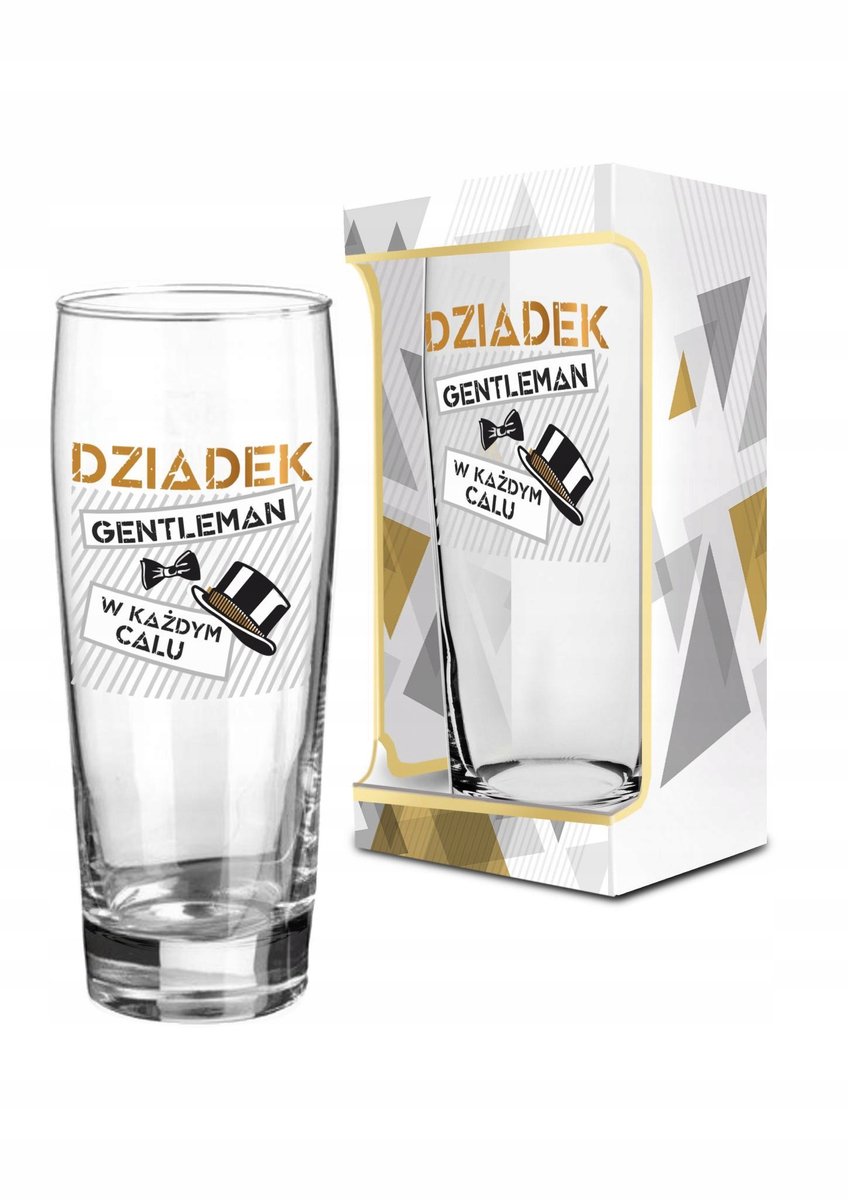 Glazen Bierkaraf "Gentleman" - Perfect Cadeau voor Opa