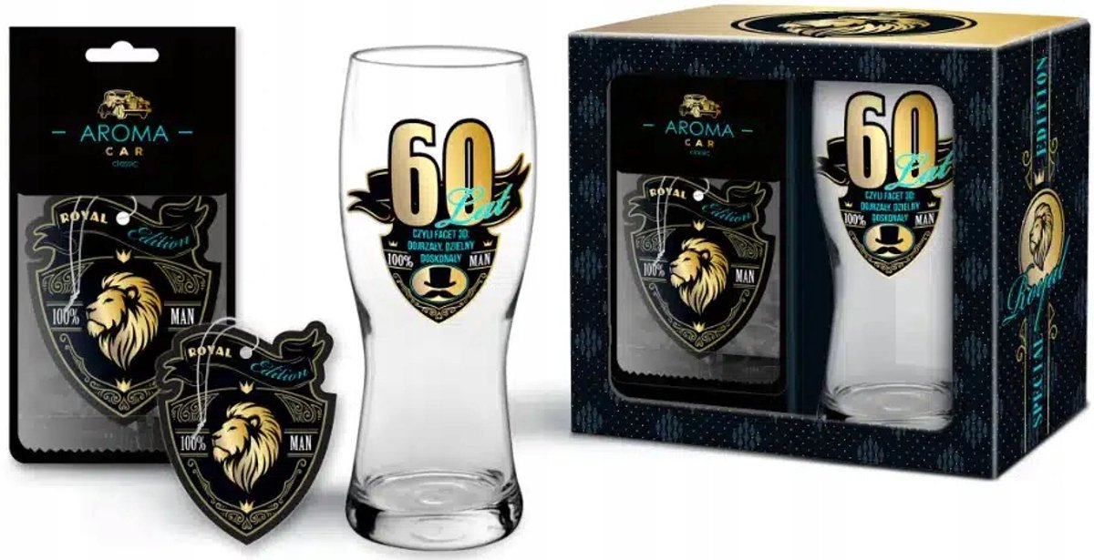 Koninklijk Bierglas 60 Jaar Cadeau - 500ml