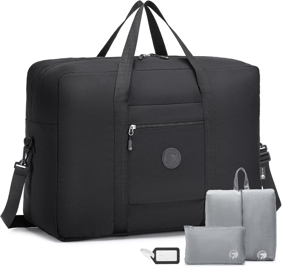 Grote 45L uitvouwbare reistas voor handbaggage, lichtgewicht en waterdicht, ideaal voor weekendtrips en sportactiviteiten voor mannen en vrouwen