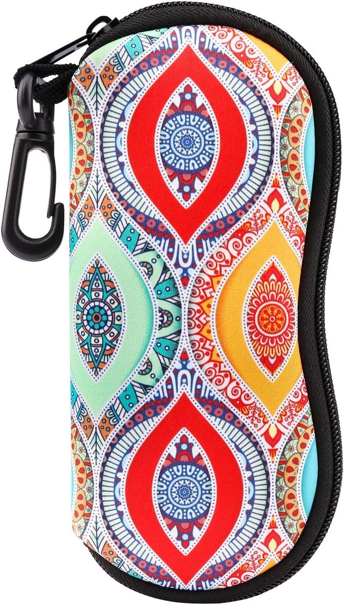Zachte Neopreen Zonnebril Case met Rits, Lichtgewicht Opbergtas voor Brillen, Sleutels en Make-up Accessoires