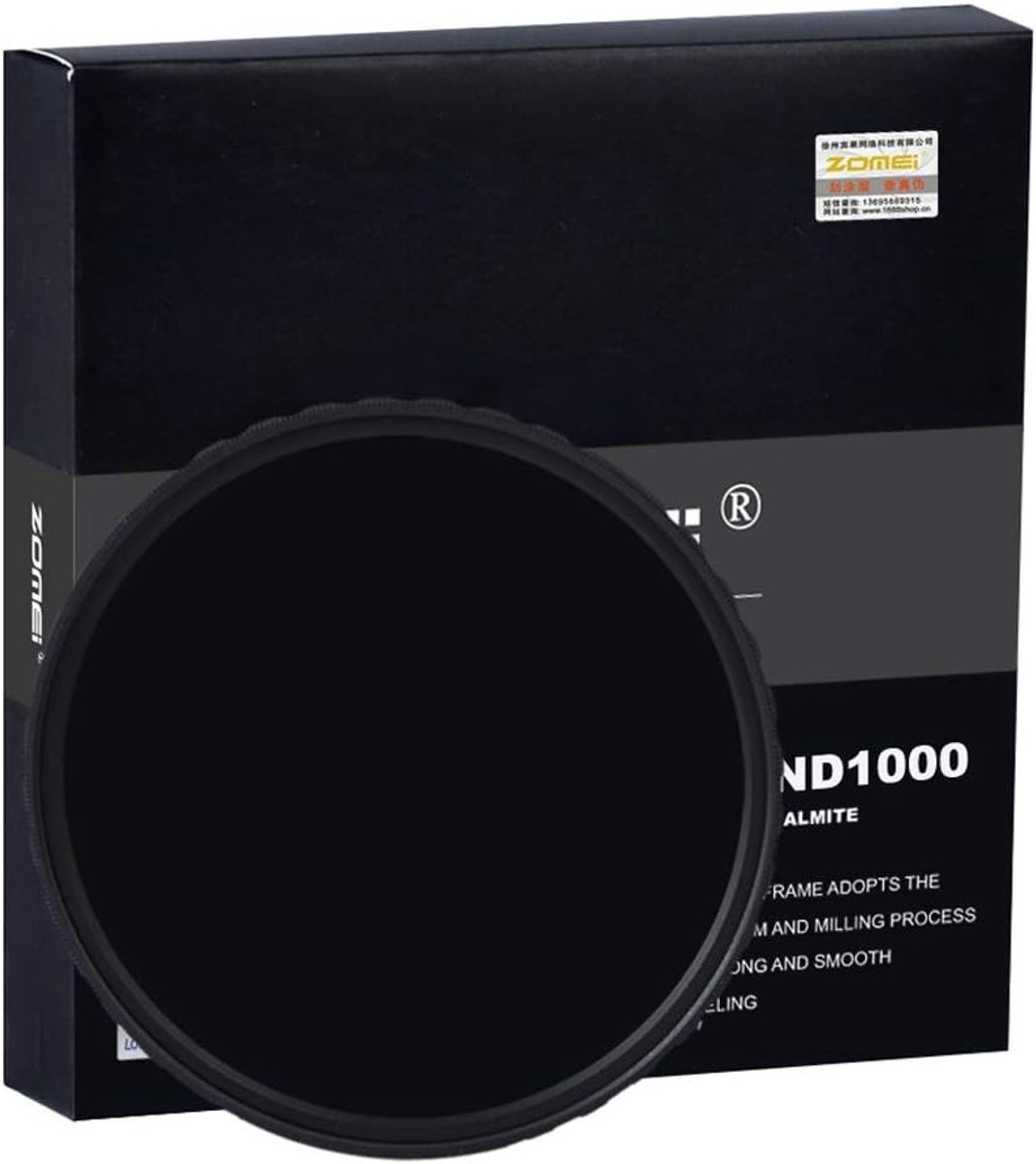 Ultra Slim 82mm ND1000 Neutral Density Lens Filter - 10 Stop Multi-Coated Optisch Glas voor Fotografie en Videografie